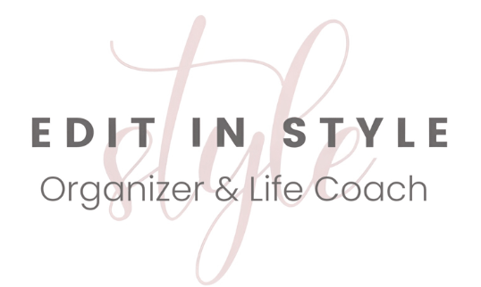 Edit in Style logo featuring elegant typography, emphasizing organization and life coaching services, relevant to luxury home design and remodeling.